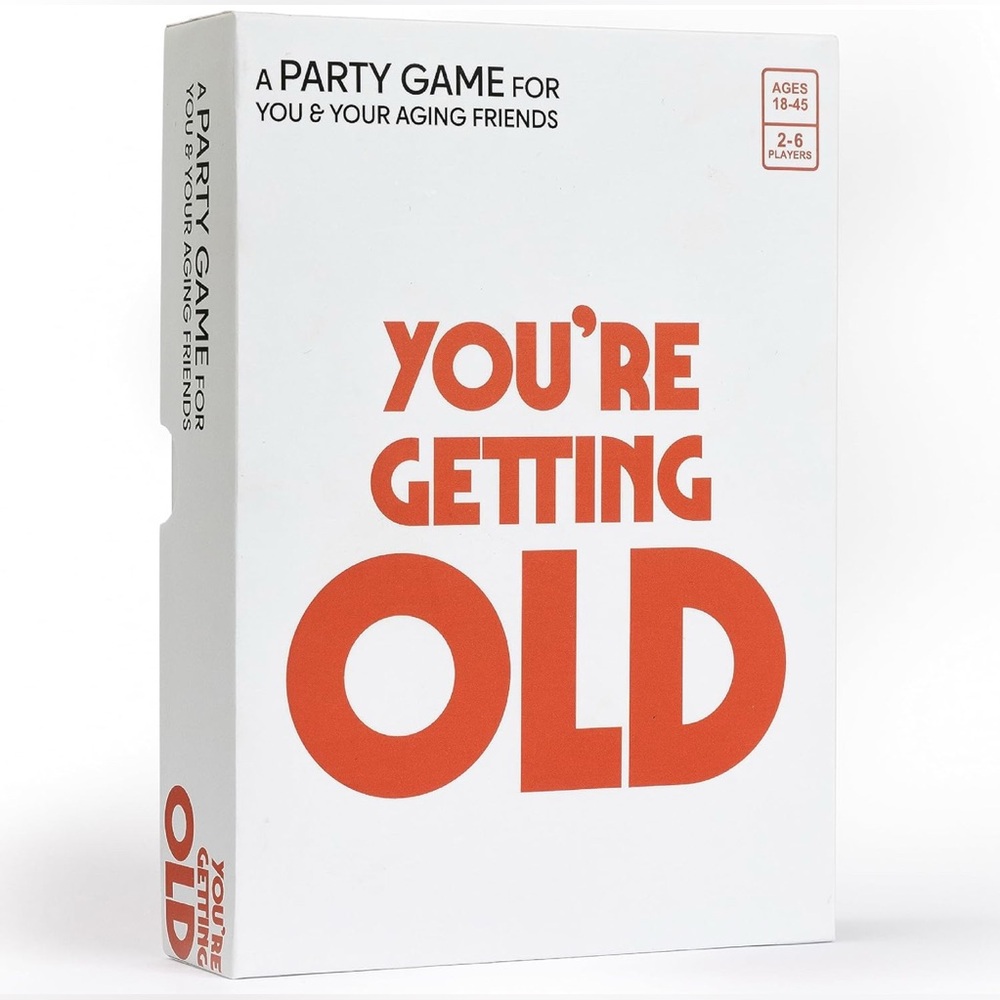You're Getting Old Card Game - White and Orange